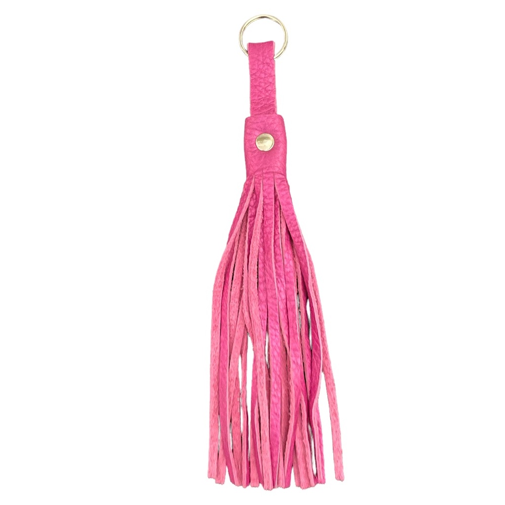 Pink leather Keychain